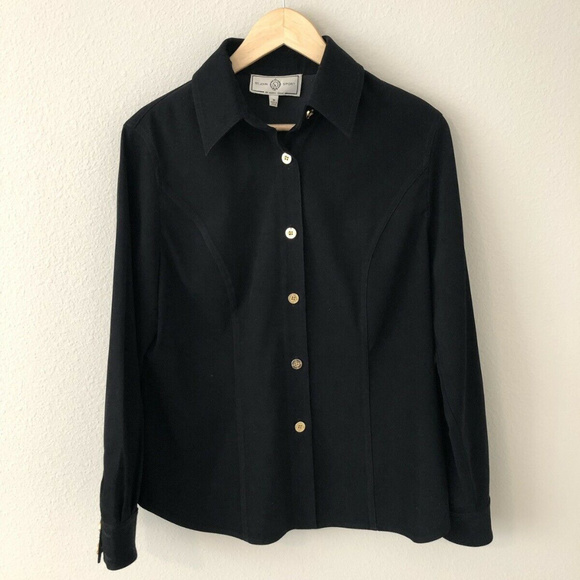 St. John Sport by Marie Gray Tops - St. John Sport By Marie Gray Black Top Medium